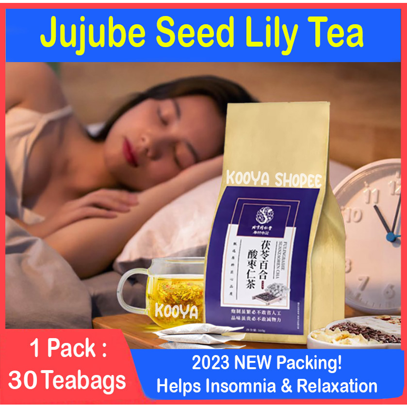 

Jujube Seeds Lily Tea 1 Pack isi 30 teabags Teh Herbal Anti Insomnia Tisane Blend Tea Import