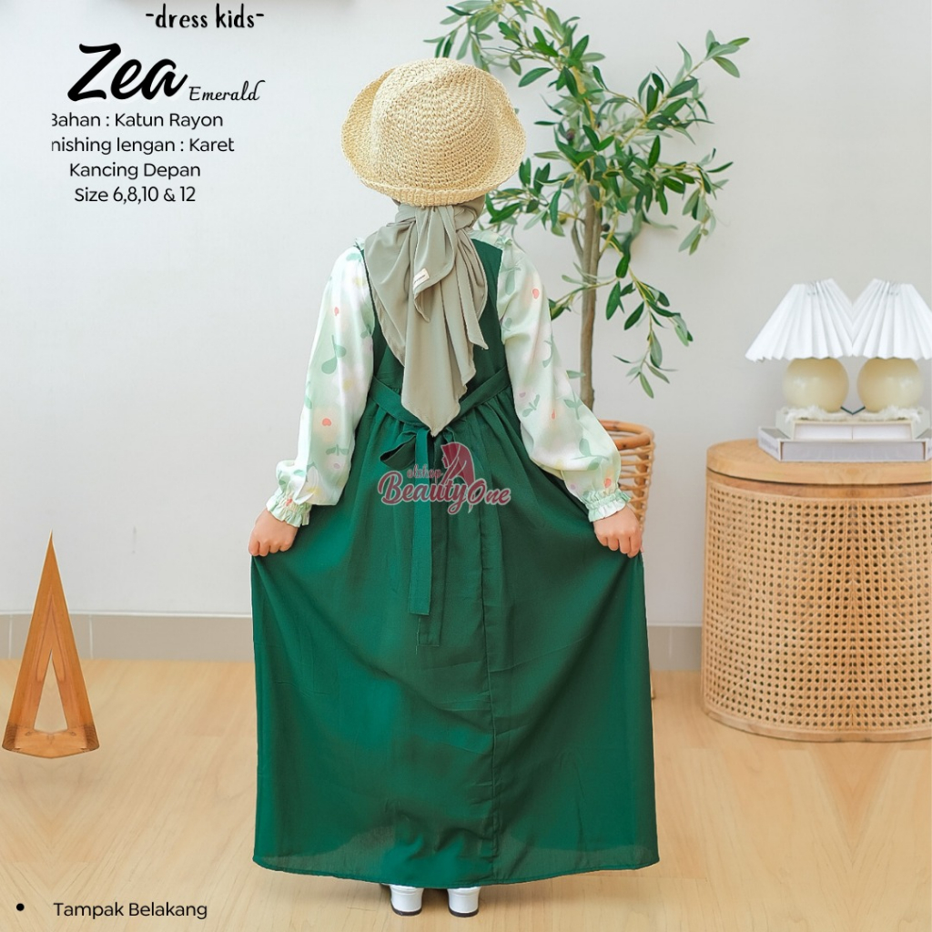 Gamis Anak Perempuan Homey Dress Anak Zea 4-12tahun Dress Anak Muslimah