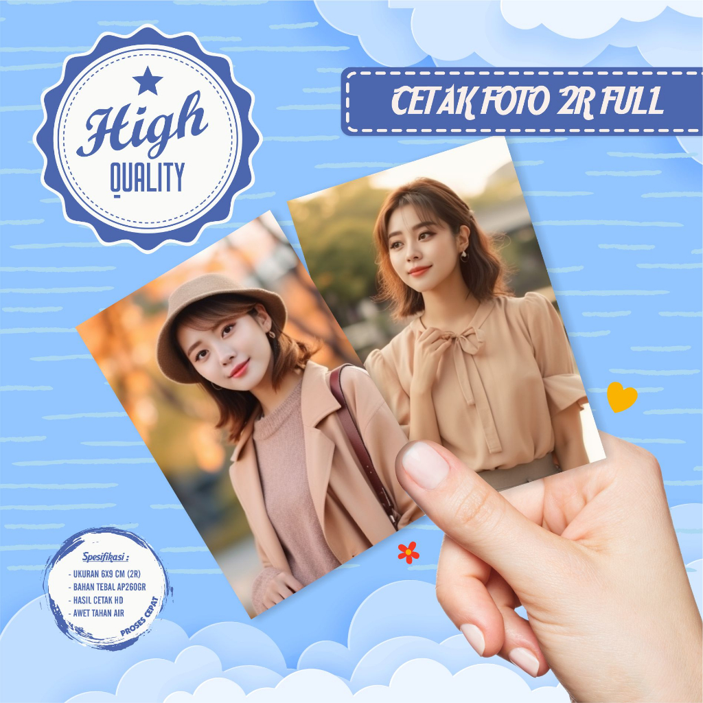 CETAK FOTO 2R FULL
