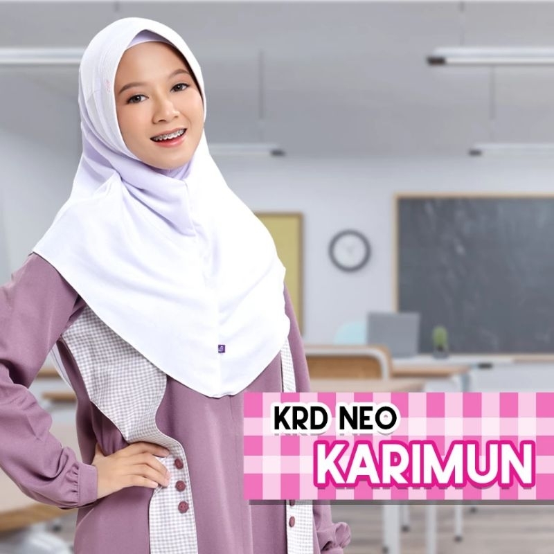 KERUDUNG RABBANI ORI anak SD NEO KARIMUN pet antem
