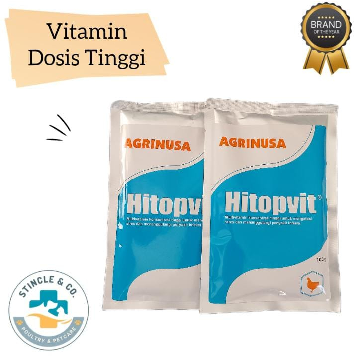 HITOPVIT 100 gr - Multivitamin Dosis tinggi Untuk Hewan Ternak