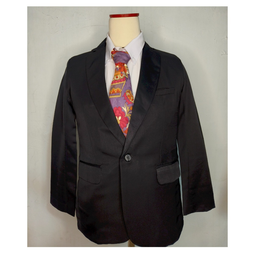 JAS/BLAZER HITAM: PUSAT, JAS PRIA SLIM FIT HITAM POLOS KEREN KANCING 1 FORMAL CASUAL FULL FURRING.