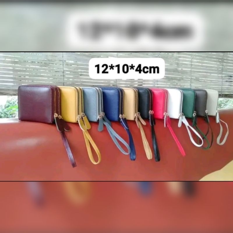 Dompet Wanita 2 Seleting, Dompet tali pendek, Clutch wanita