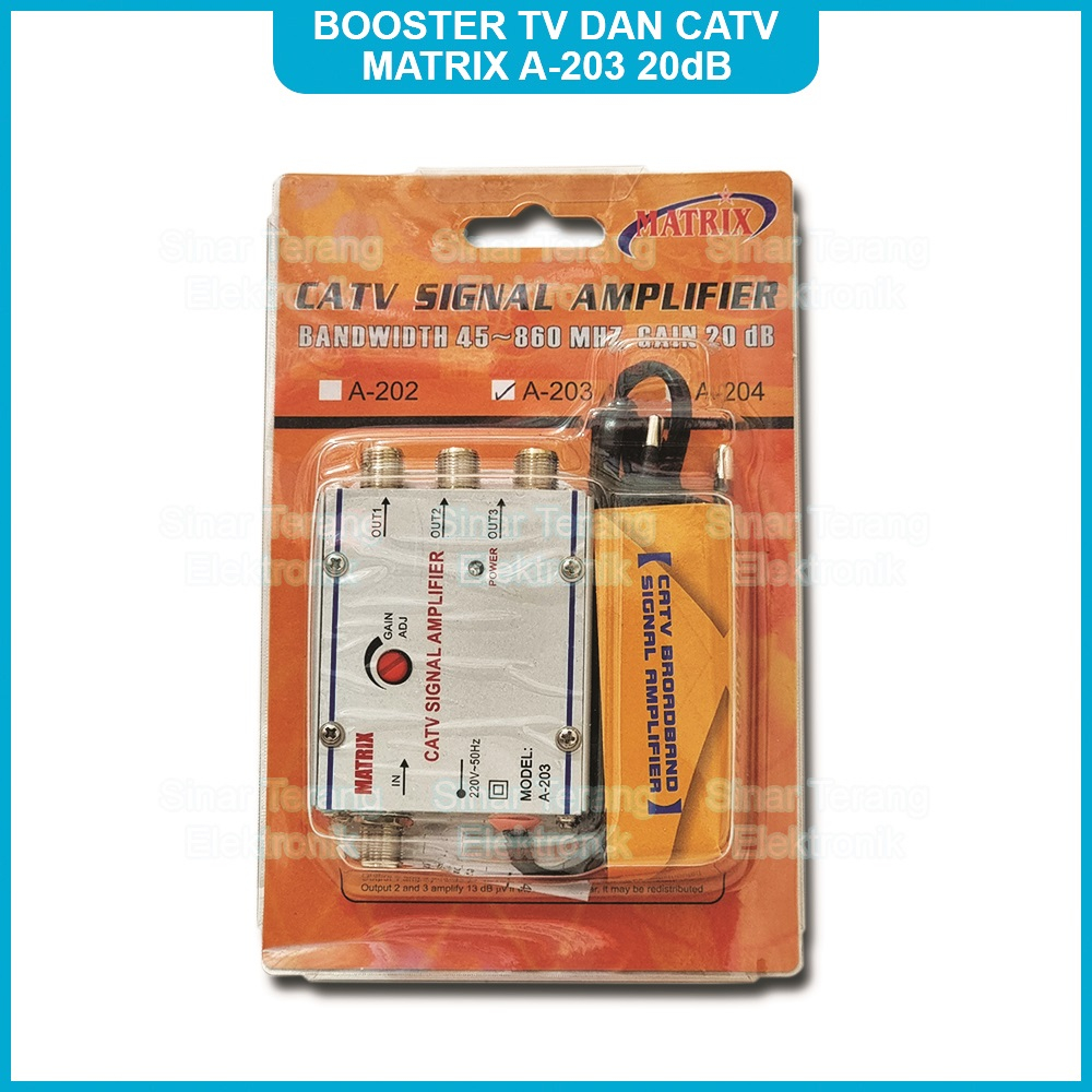 Booster TV dan CATV Matrix A 203