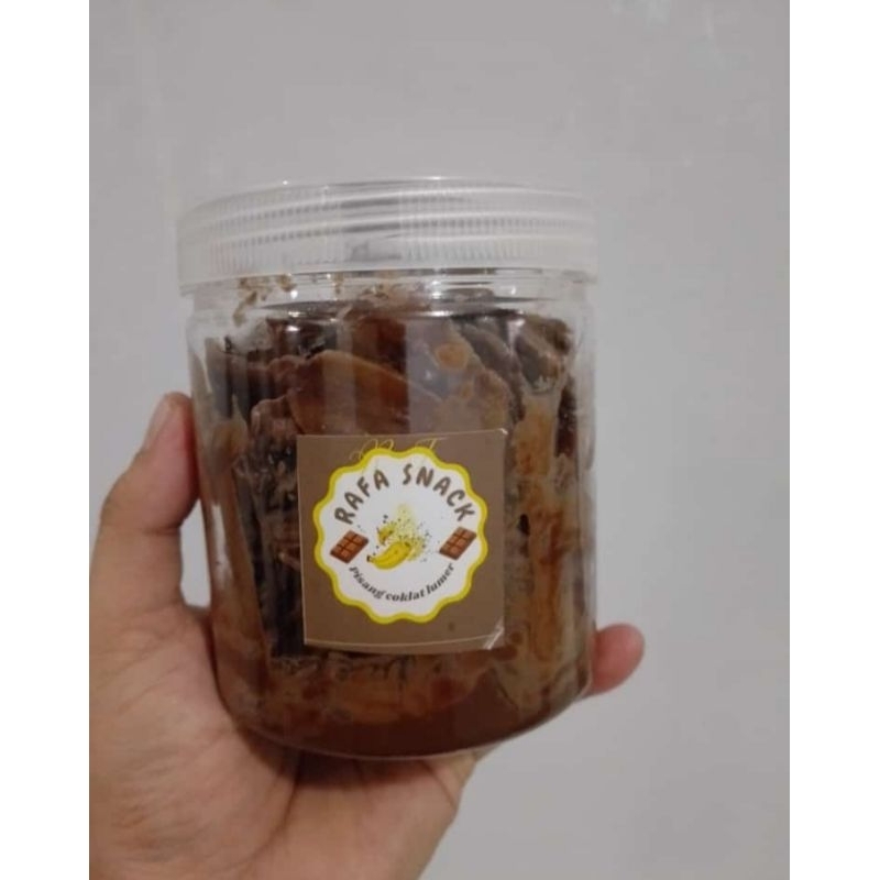 kripik pisang coklat lumer / kripik pisang coklat