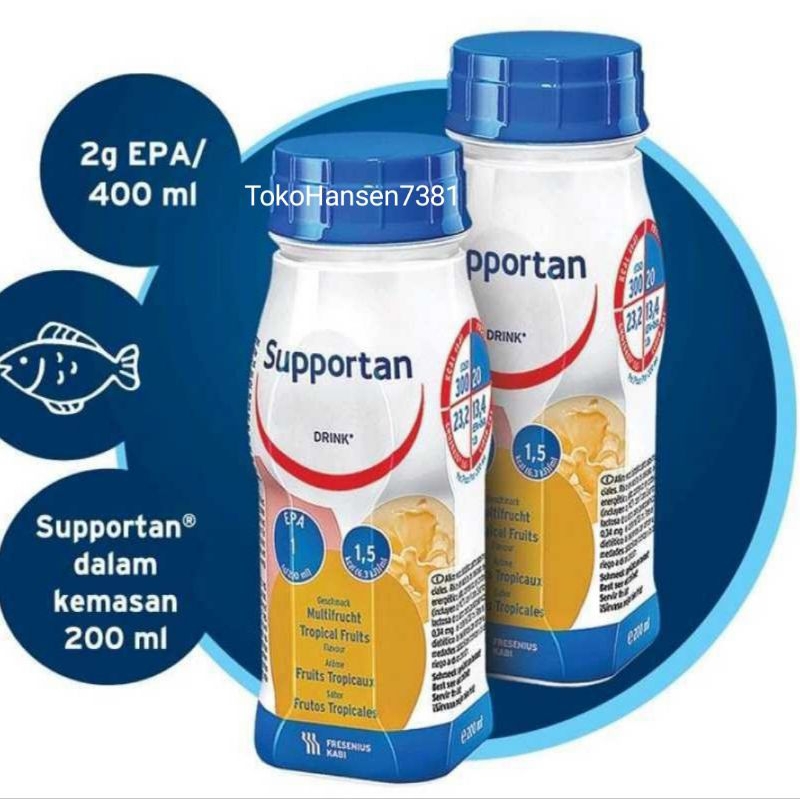 

Supportan Tropical Fruit 200 ml susu tinggi kalori padat gizi rasa buah Tropis