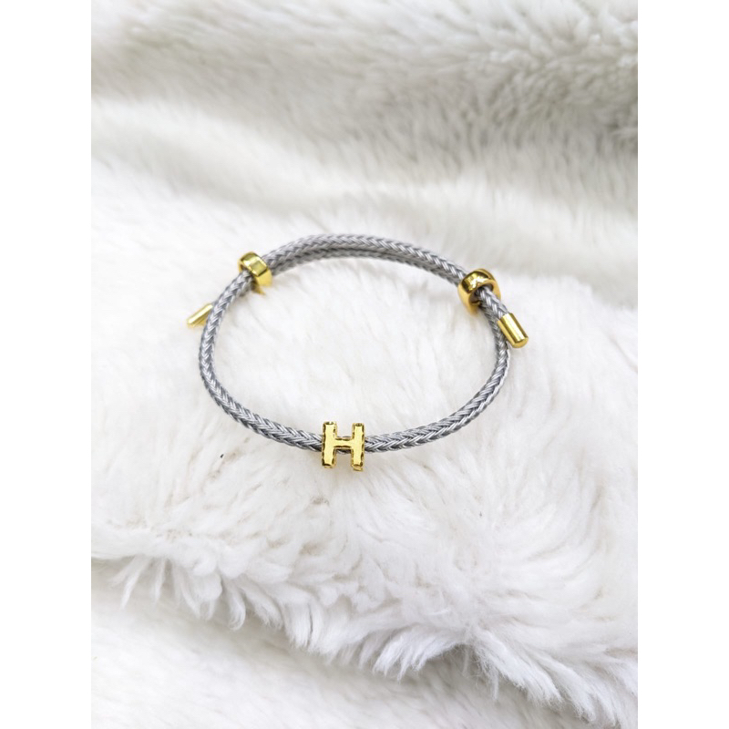 Gelang Tali Emas Charm Huruf H 16k 70%