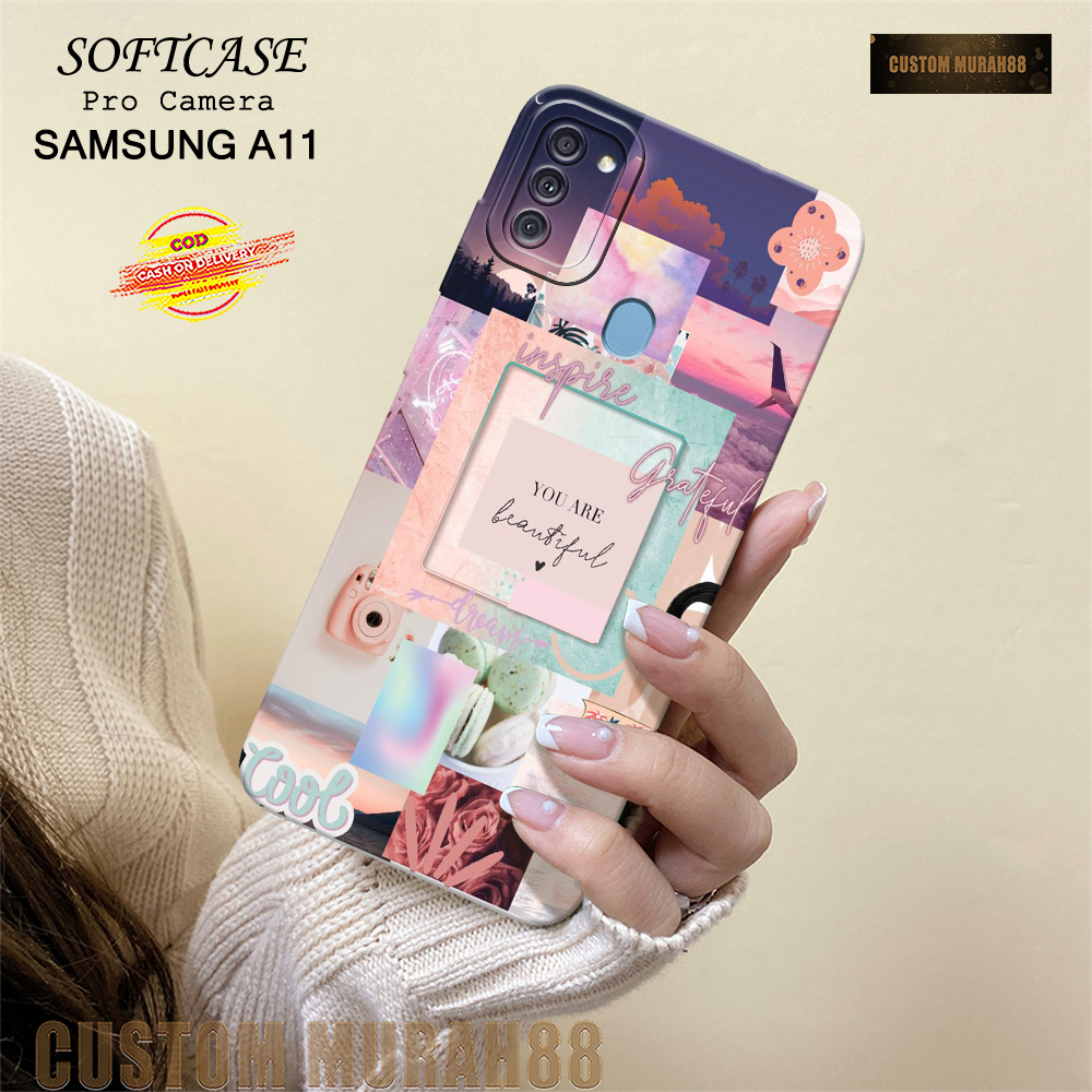 Case Samsung A11 Terbaru - Fashion Case AESTHETIC - Casing Hp Samsung A11- Softcase Pro Camera Samsu