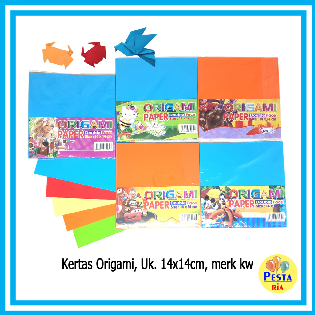 Murah (1 Pak ) Kertas Origami Uk 14x14, kertas lipat, kertas warna, kertas keterampilan anak