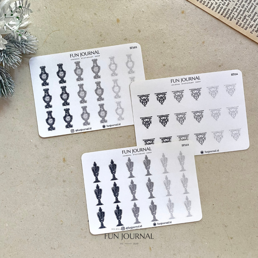 

CLASSIC FURNITURE STAMP STICKER STIKER SHEET JOURNAL JURNAL PLANNING PLANNER SCRAPBOOK DIY BUJO