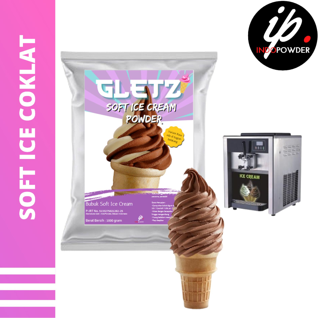 

SOFT ICE CREAM COKLAT 1Kg - Bubuk Es Krim Coklat - Bubuk Es Krim - SOFT ICE CREAM Powder 1Kg