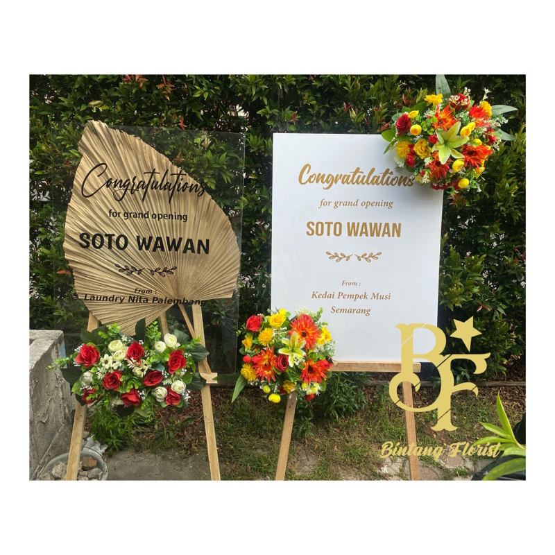 Bintang Papan Bunga Akrilik / Bunga Papan Akrilik / Gift Graduation / Bunga Akrilik Kotak ukuran 60x