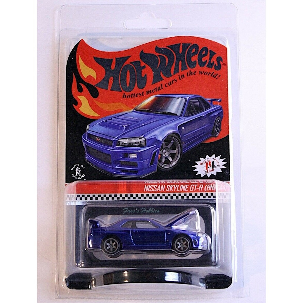 HOT WHEELS 2019 RLC EXCLUSIVE NISSAN SKYLINE GT-R BNR34 SPECTRA FLAME BLUE SKYLINE R34 OPEN HOOD