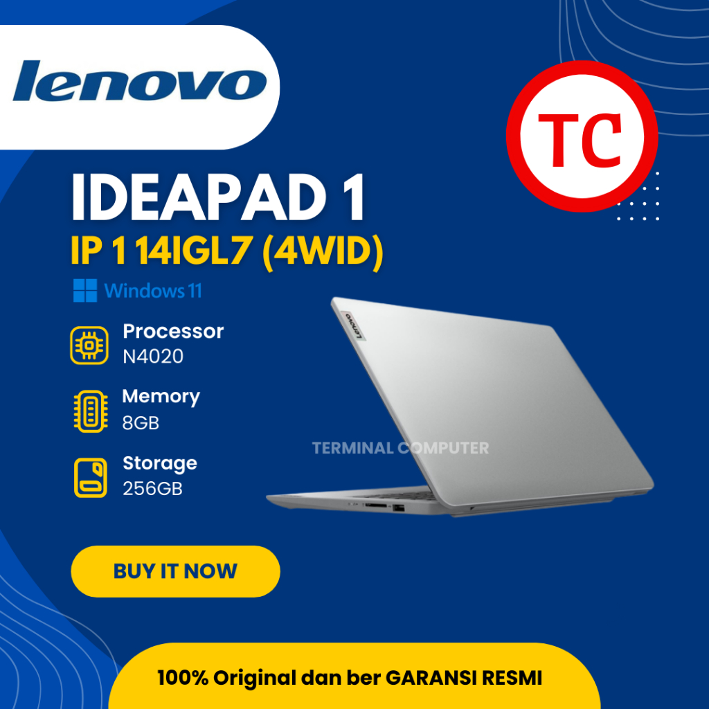 Laptop Lenovo IP SLIM 1-14IGL7 GREY (4WID)