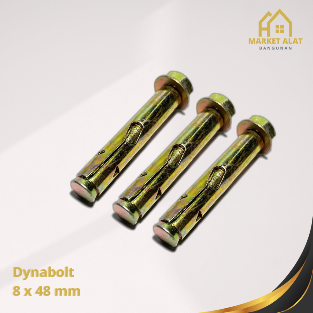 Dynabolt 8 x 48 mm / Dinabolt 8mm x 48mm / Baut Tanam Tembok / Anchor Bolt / Ram Set Ramset