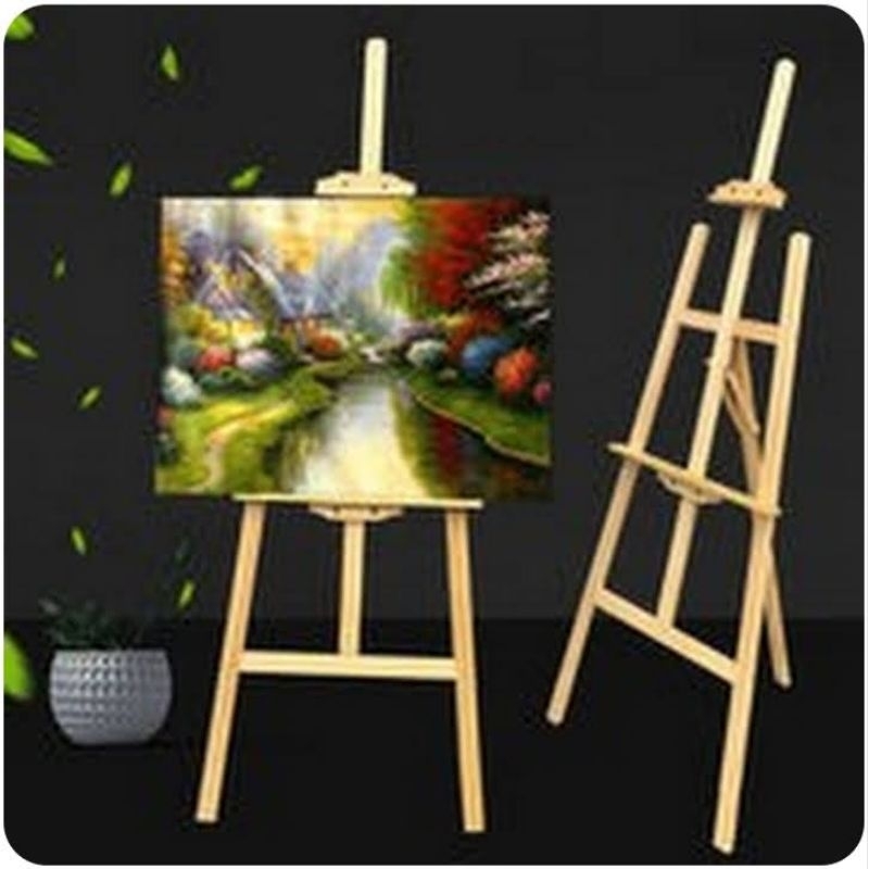 

Stand Canvas Easel Wooden Papan Bunga Dekorasi Kayu Jati JunDW
