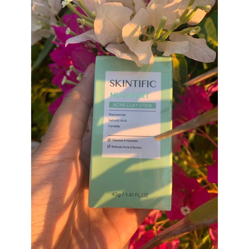 [BARU ORI]SKINTIFIC Mugwort Acne Clay Stick 40g Facial Mask Masker Wajah Wash off Mask Green Mask St