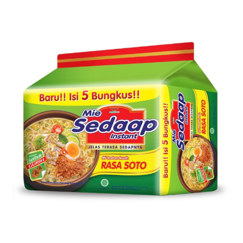 

Sedaap Mie Instant Soto 5 x 75 g 12.000 dapat 5