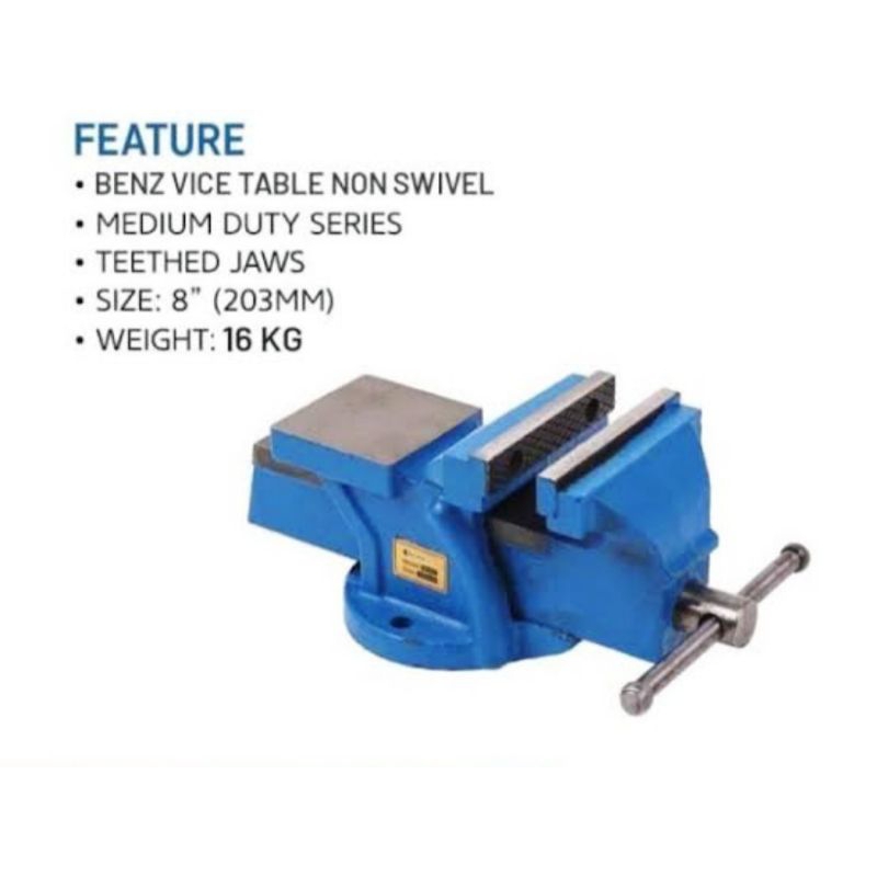 Vice Table / Catok Meja / Ragum 8 inch NON SWIVEL