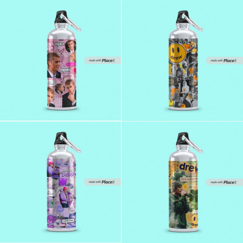 Botol Sport Singer JB Justin Bieber Collage Aesthetic (8 Pilihan)