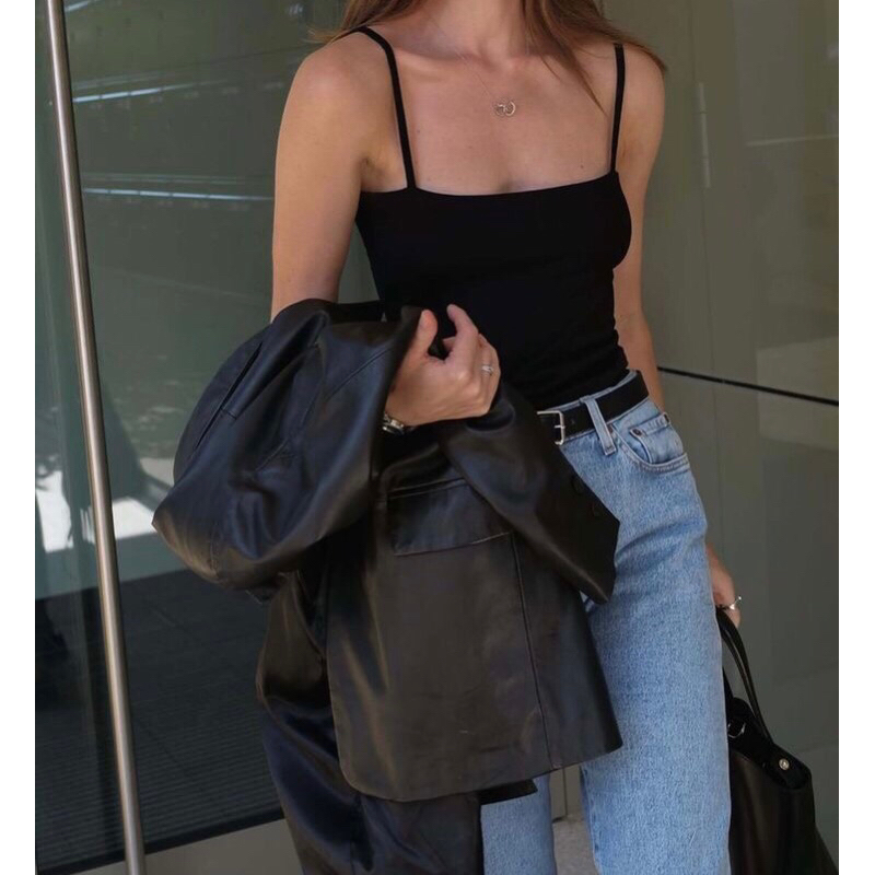 Derechaofficial - Tanktop Square Tali Spaghetti Premium