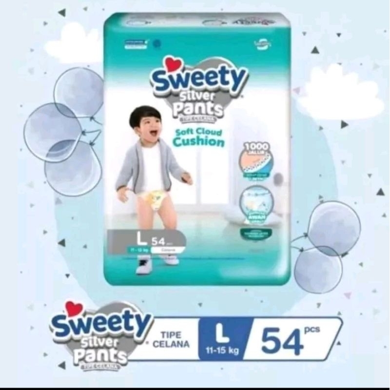 Pampers sweety silver pants soft L 54