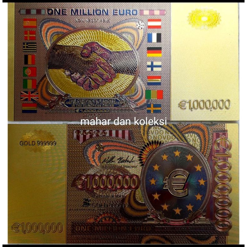 SOUVENIR GOLD FOIL 1.000.000 EURO / EURO SALAMAN GF010