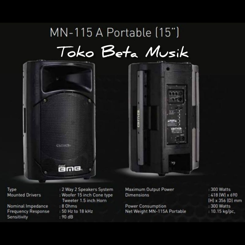 Speaker Portable BMB MN 115 Speaker Aktif 15 inch
