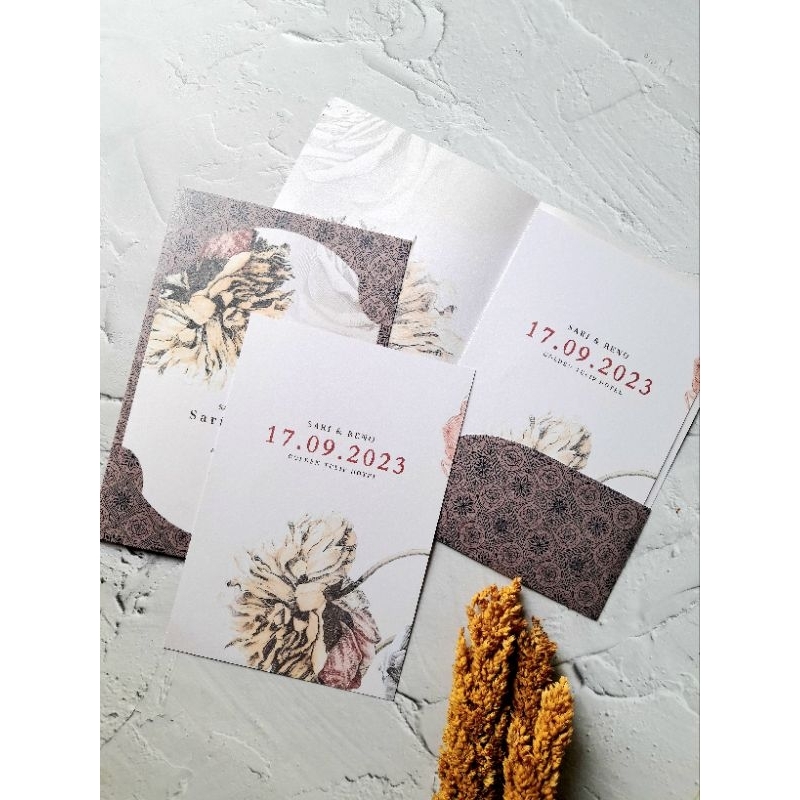 Sample Invitation Wedding SoftCover Map Pocket KD 240