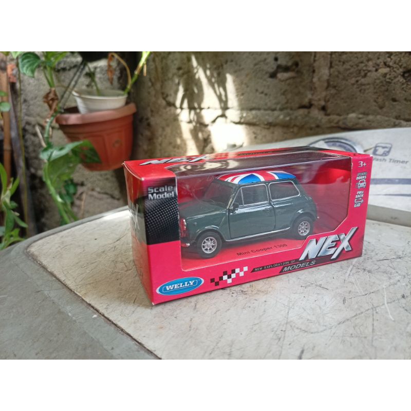 NEX WELLY MINI COOPER 1300 MORRIS ENGLAND FLAG 1:32 MINIATUR DIECAST mini atur mainan kado dllBarang