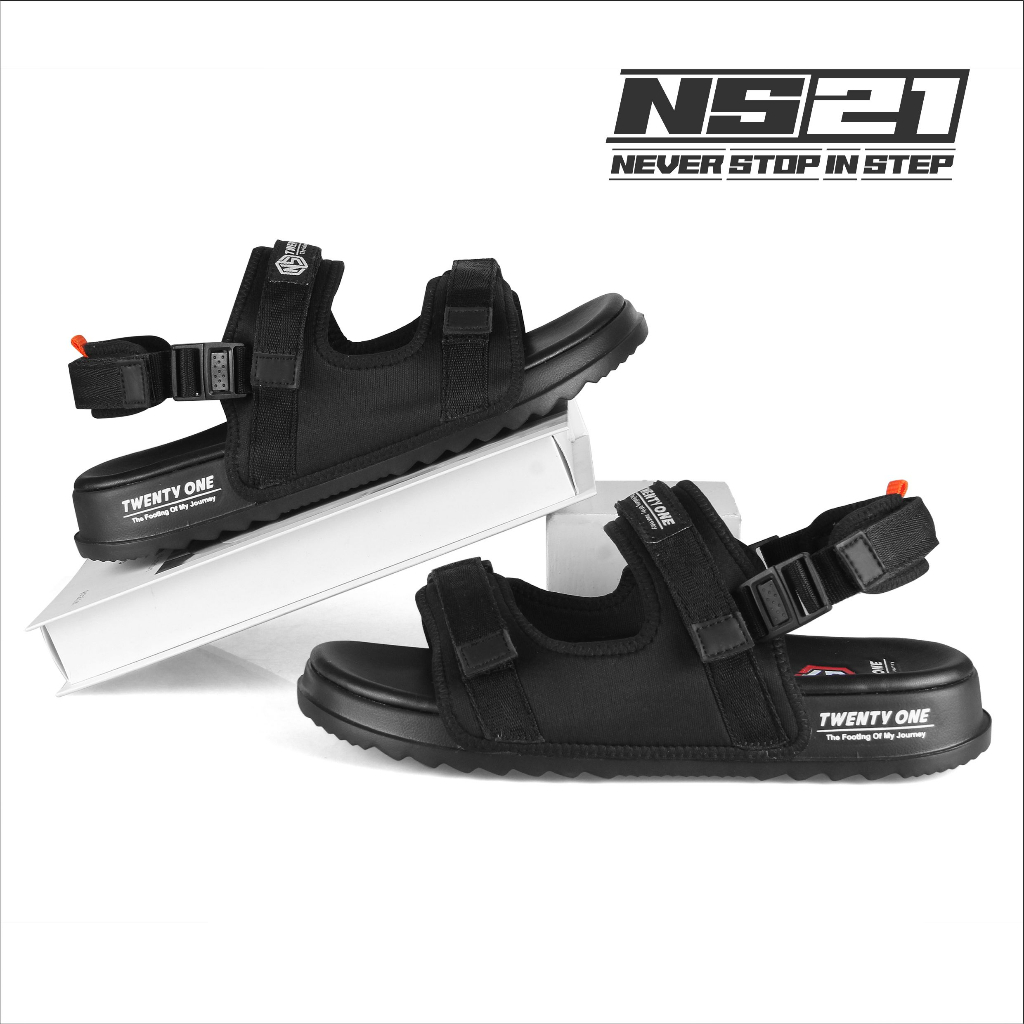 Sandal gunung pria dewasa Wyli Black Sandal Ns Twenty One Original