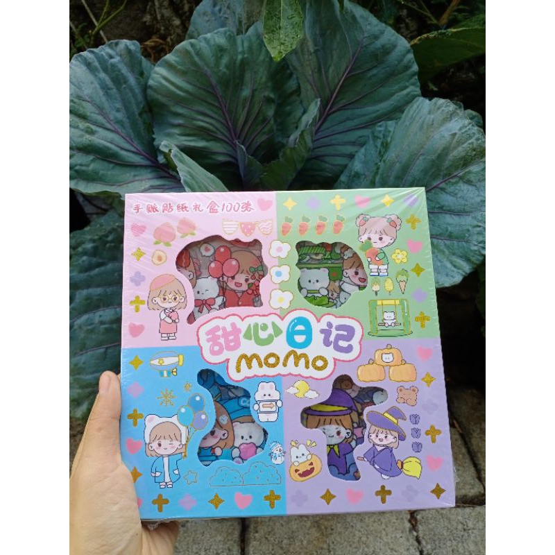 Stiker Momo mix 4 warna