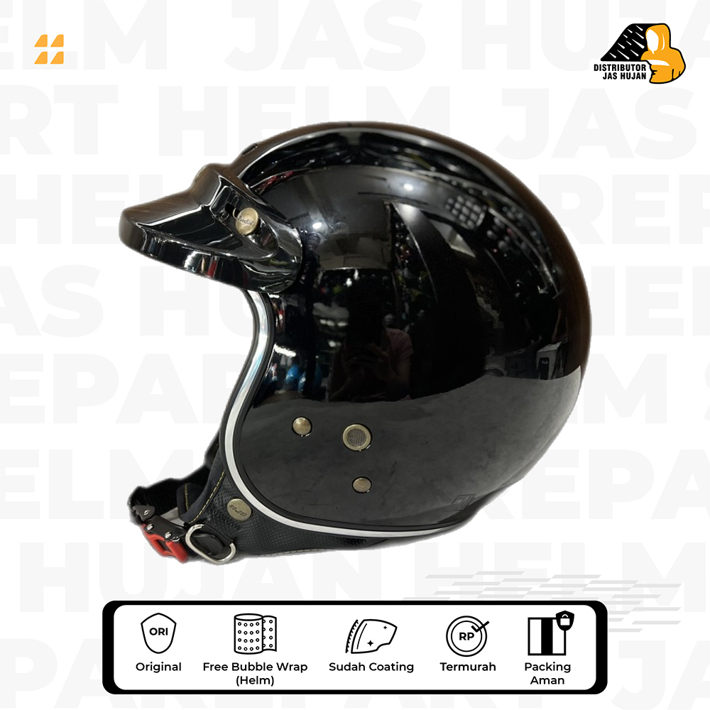 Helm NJS Retro NR 80S Black Glossy