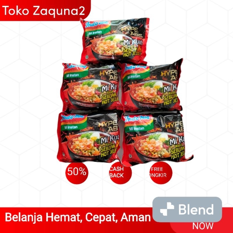 

(5Pcs) Indomie Seblak Hot Jeletot Hype Abis Kuah