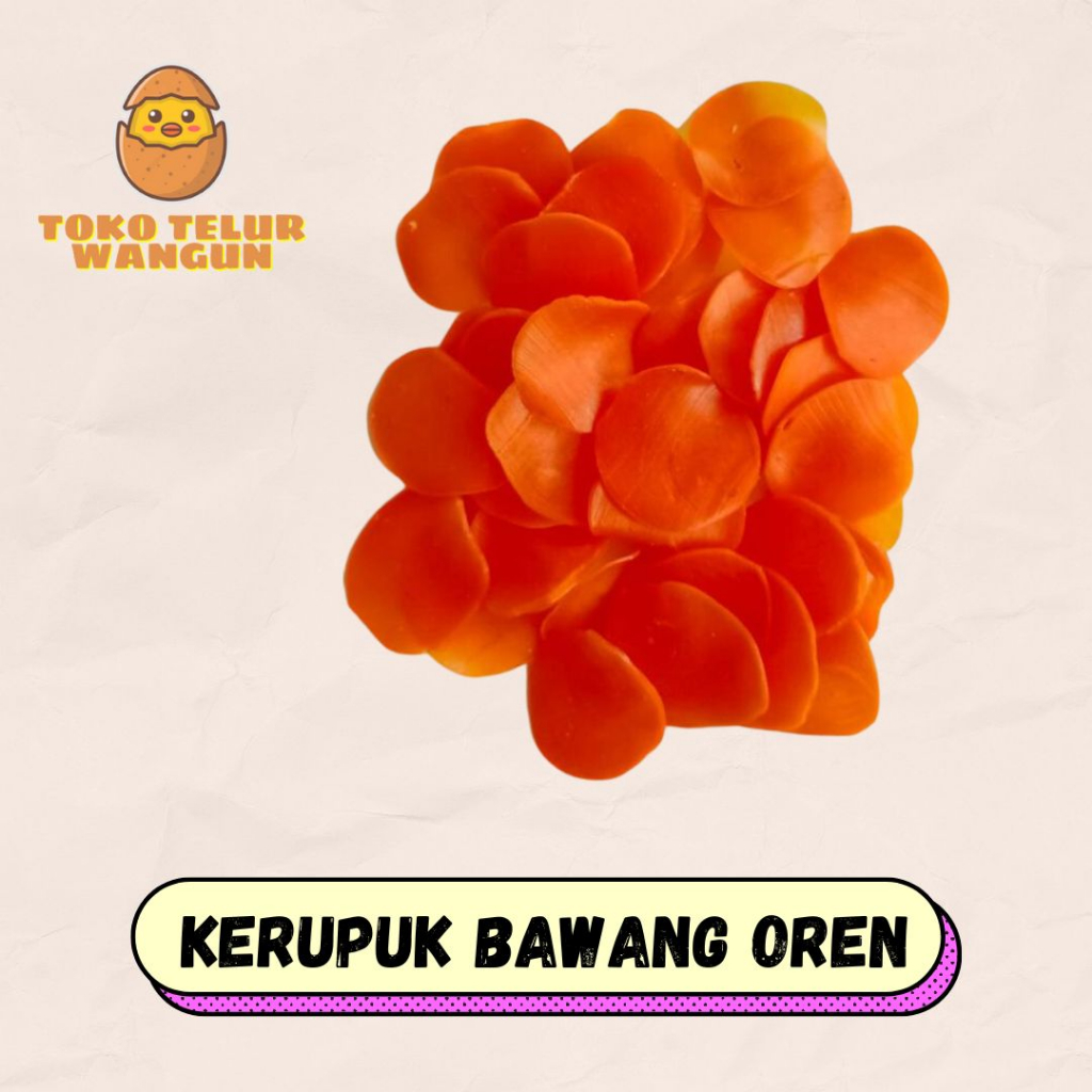 

[TERMURAH] Kerupuk Bawang Oren Mentah SIAP GORENG - 1kg, 2.5kg, 5kg