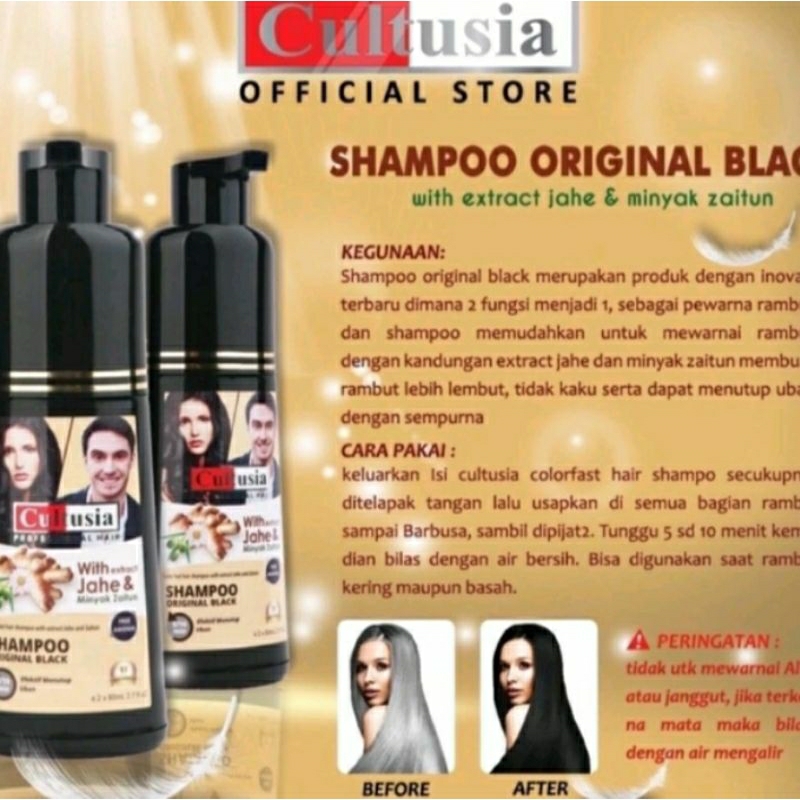 CULTUSIA SHAMPO BLACK/shampo uban