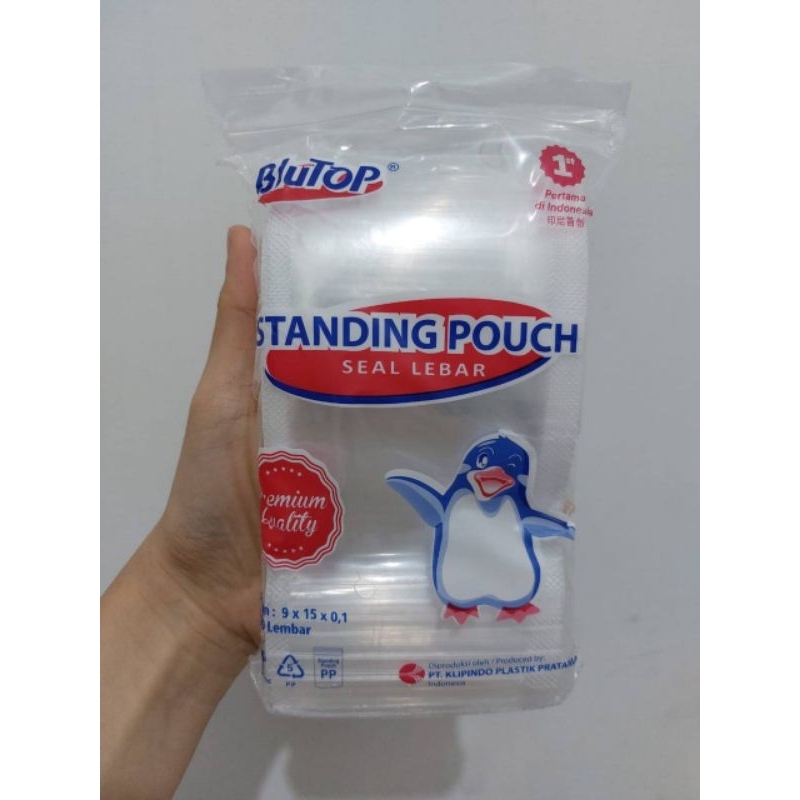 (TERMURAH) 9x15 STANDING POUCH DOUBLE SEAL PER PACK
