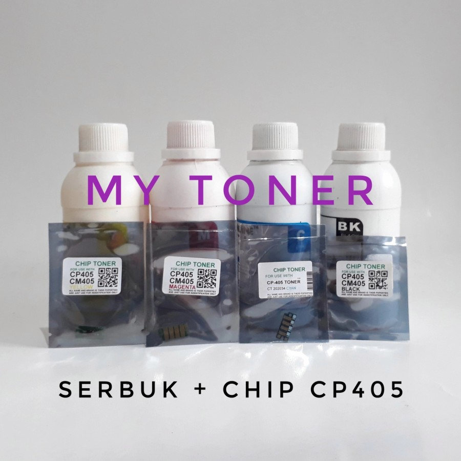 1SET Serbuk Toner + CHIP CP405 / Bubuk Toner CP405 CP405 CP405D CM405 CM405D CM405DF Docuprint