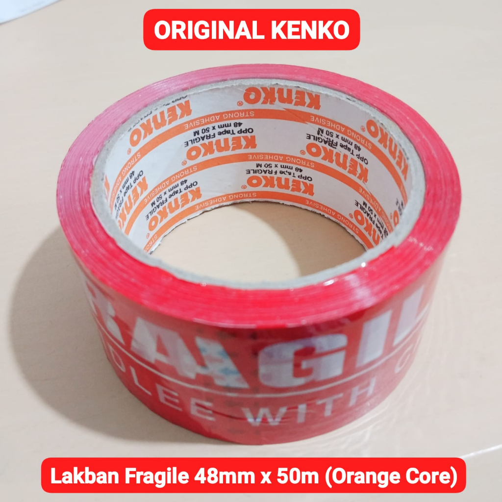 

LAKBAN/PEREKAT/ BENING/COKLAT/FRAGILE MEREK KENKO 48mm x 50m