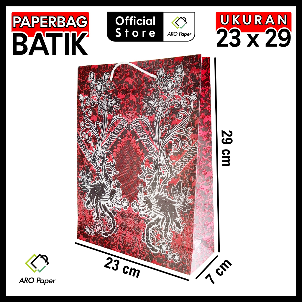 

Paper Bag Batik | Ukuran 23x7x29 cm (Min. 10 pcs)