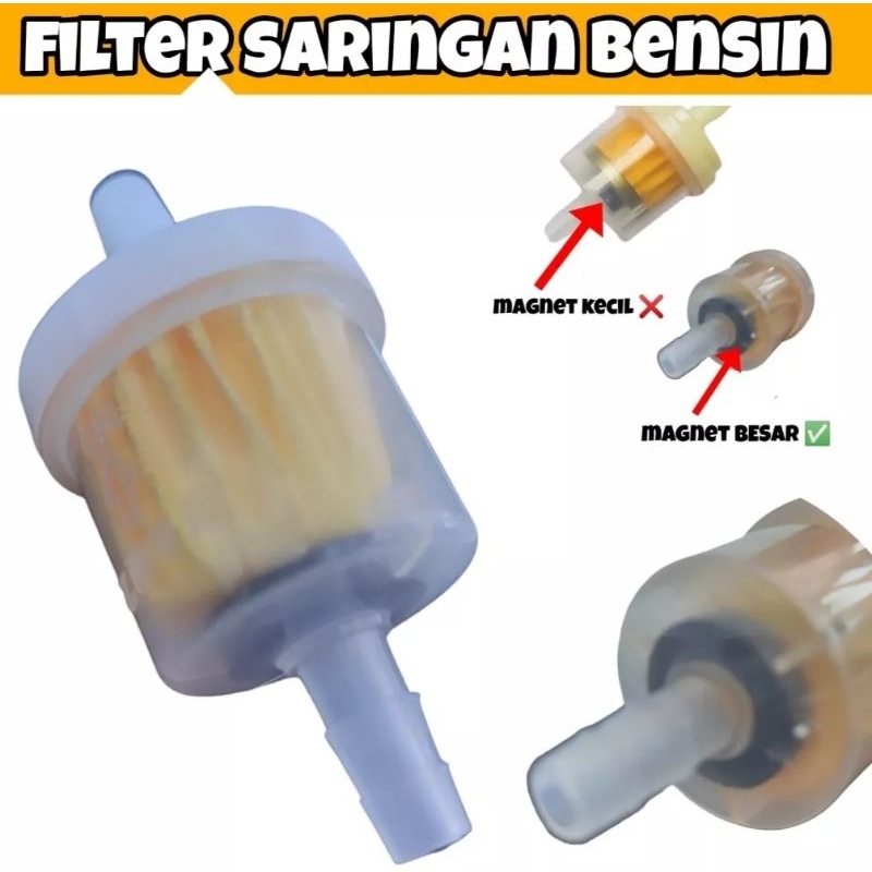 filter bensin plastik magnet besar / vilter saringan kran bensin motor