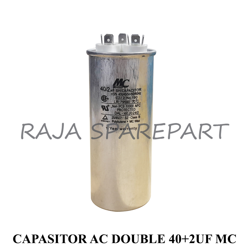 C402MC CAPACITOR AC MERK MC/KAPASITOR/CAPASITOR AC DOUBLE 40+2UF MC