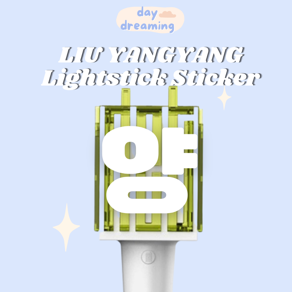Liu Yangyang Lightstick Sticker Hangul NCT Reflective Way V Untuk Konser