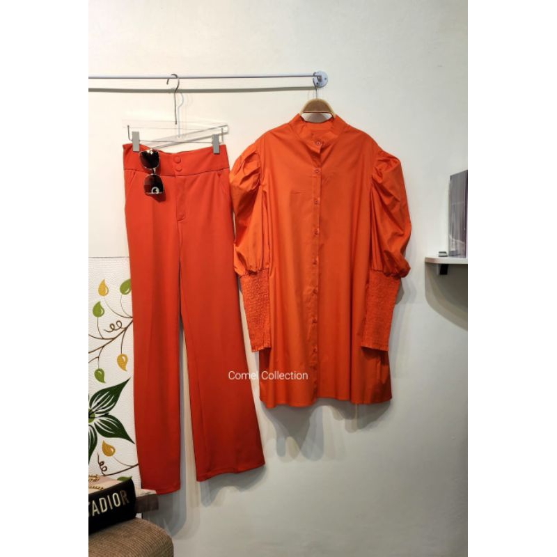 KEMEJA KATUN LENGAN BALON SIZE JUMBO/QUALITY PREMIUM