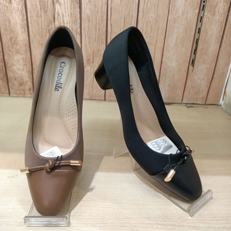 sepatu wanita formal heels 3cm CROCODILE original.