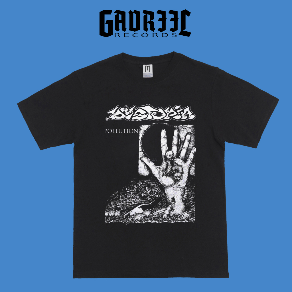 Kaos Band DYSTOPIA Pollution Tshirt Band Merchandise Crust Punk