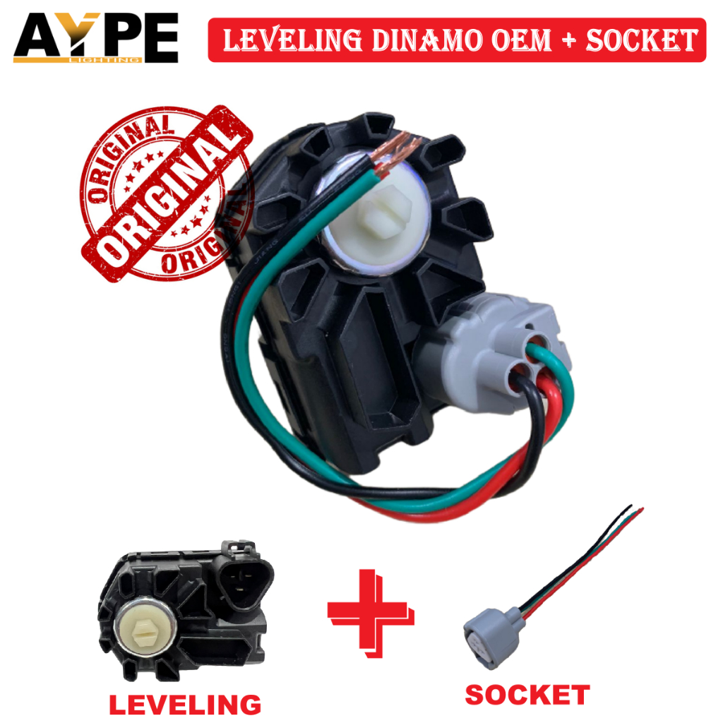 DINAMO ELEKTRIK LEVELING + SOCKET MODEL ORIGINAL MOTOR MOBIL ELECTRIK LEVELING OEM + SOCKET SXC HEAD
