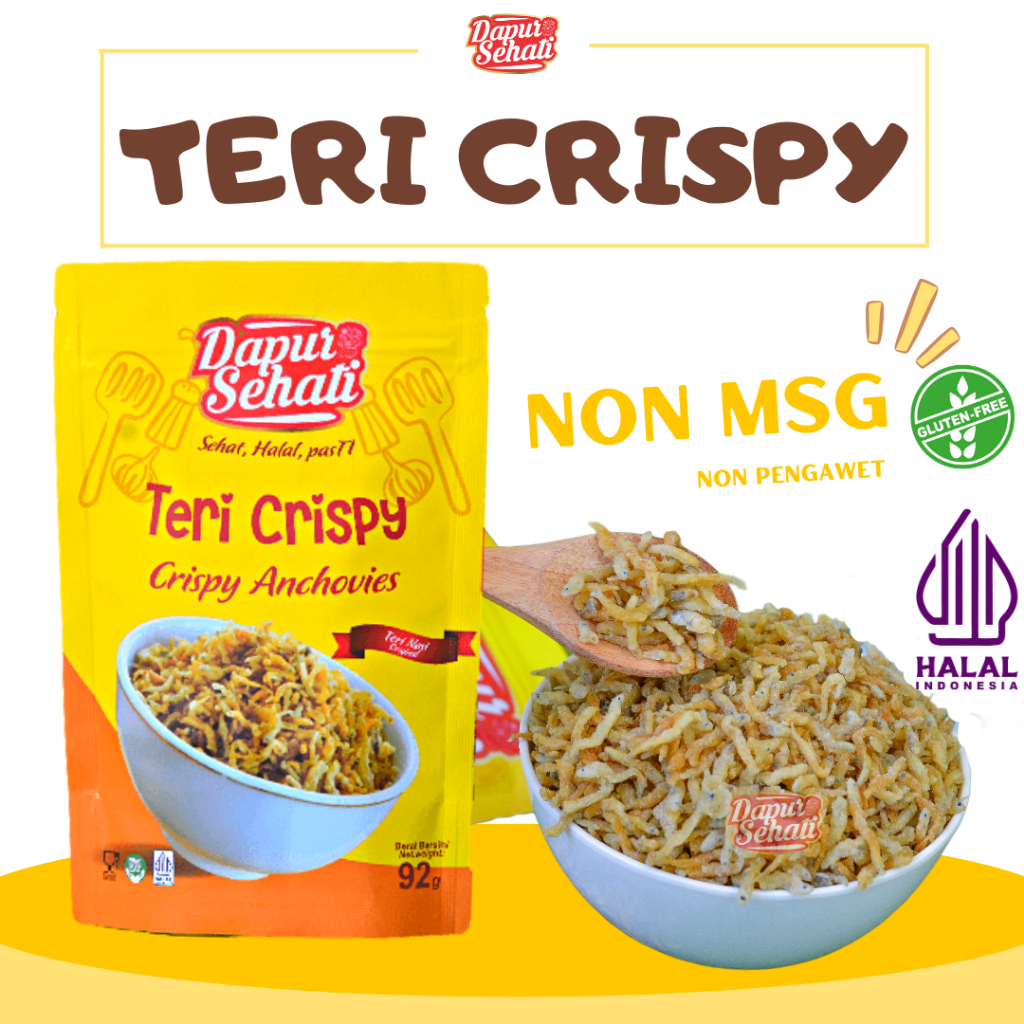 

Dapur Sehati Teri Crispy 92 gr /Teri Kering NON MSG