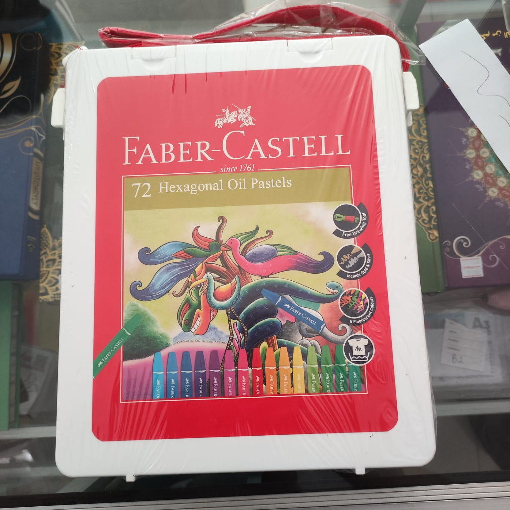 

Hexagonal oil pastel / crayon faber castell 72 warna