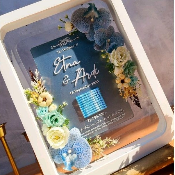 MAHAR AKRILIK/MAHAR NIKAH/MAHAR PERNIKAHAN/MAHAR ANGGREK/MAHAR AKRILIK PUTIH